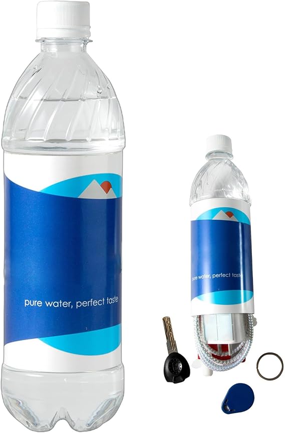 Water Bottle Hidden Storage Container Spiral Insert Design Spacious