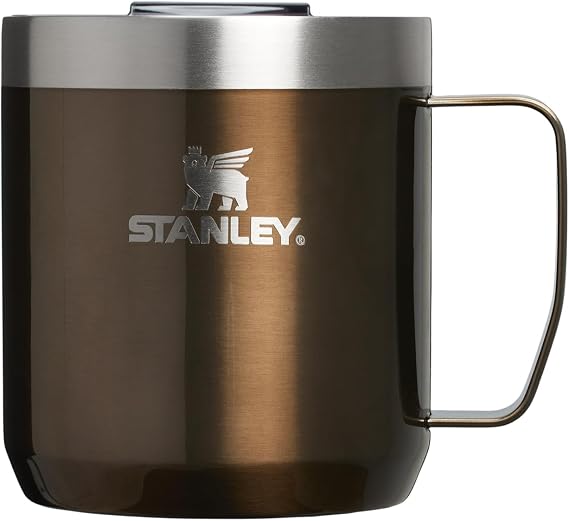 STANLEY Everyday Camp Mug 12oz | Drink Through Lid | Cup for Coffee, Tea and Drinks | Insulated Stainless Steel Coffee Mug | BPA-Free | Gunshine Metal