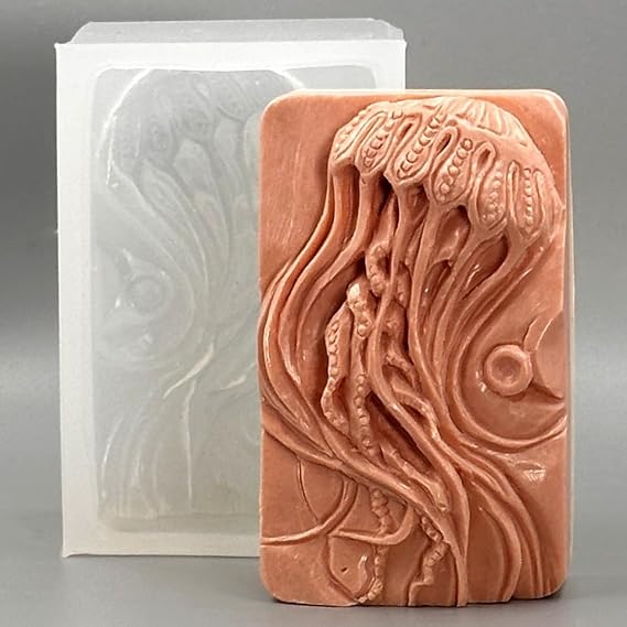 Jellyfish Silicone Mold for SOAP Making, RESING CASTIN, Clay, Candle, Plaster, Gypsum and Other Crafts.