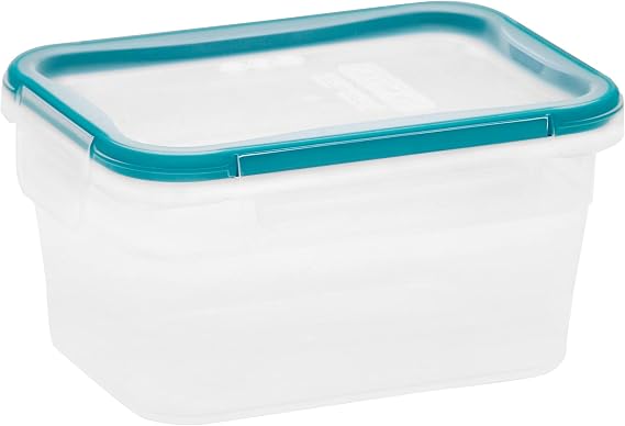 Snapware Total Solution Rectangular Plastic Food Storage Set (5-Cup, BPA Free, Meal Prep, Leak-Proof, Microwave, Freezer and Dishwasher Safe), Clear (1109972)