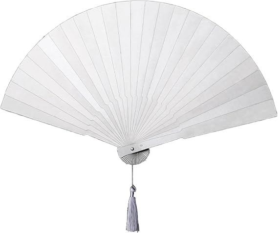 Folding Stainless Steel Hand Fan - Chinese Style EDC Gear Kung Fu With Window Broken (Glossy, 9.17")