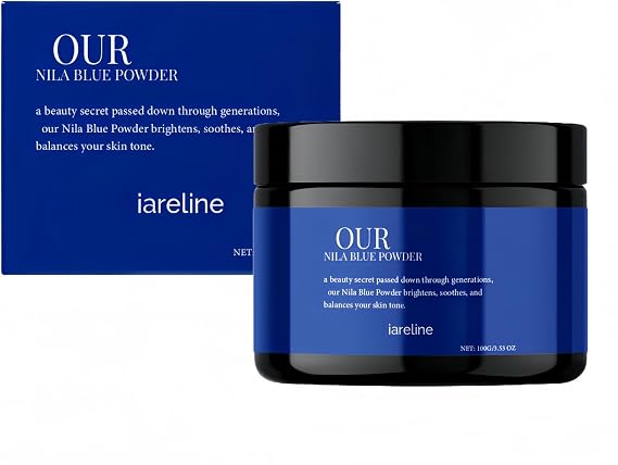 100G Blue Nila Powder Moroccan,Daily Face Mask & Brightening Masque Powder,Best Peel Off Face Mask for Bla/ckhead Removal,Nila Mask for Dark Spots,Face Masks Skincare,Anti-Aging, Hydrating & Soothing