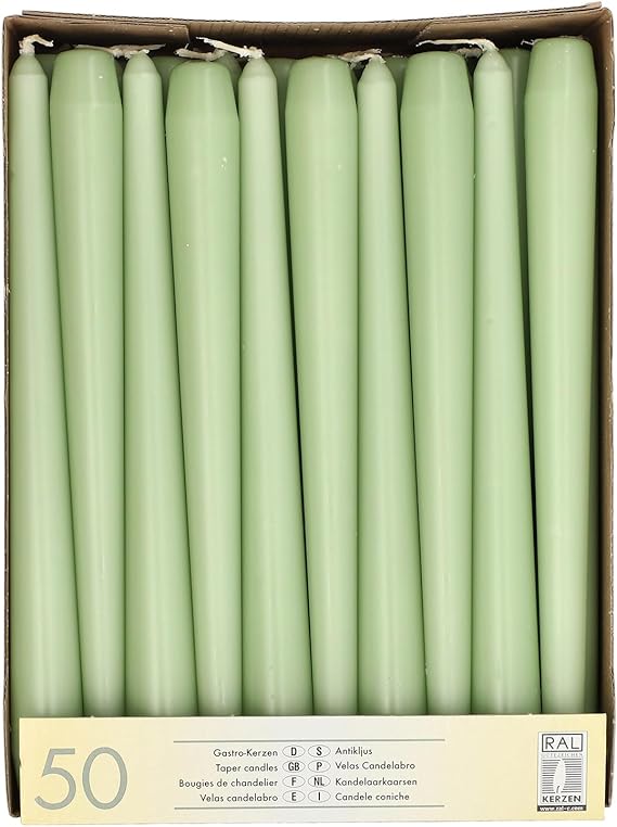 PAPSTAR 50 Candlestick Candles Diameter 2.2 cm 25 cm Jade Green
