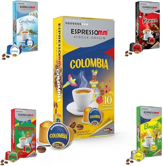 Espressomm® Single Origin Mixed Aluminum Capsule Coffee (10 Pieces) - Nespresso® Compatible*