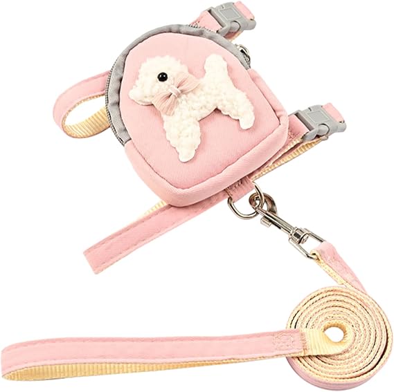Dog Harness and Leash Dog Backpack Harness with Leash Dog Harness Backpack Cat Harness Pull Puppy Harness Backpack