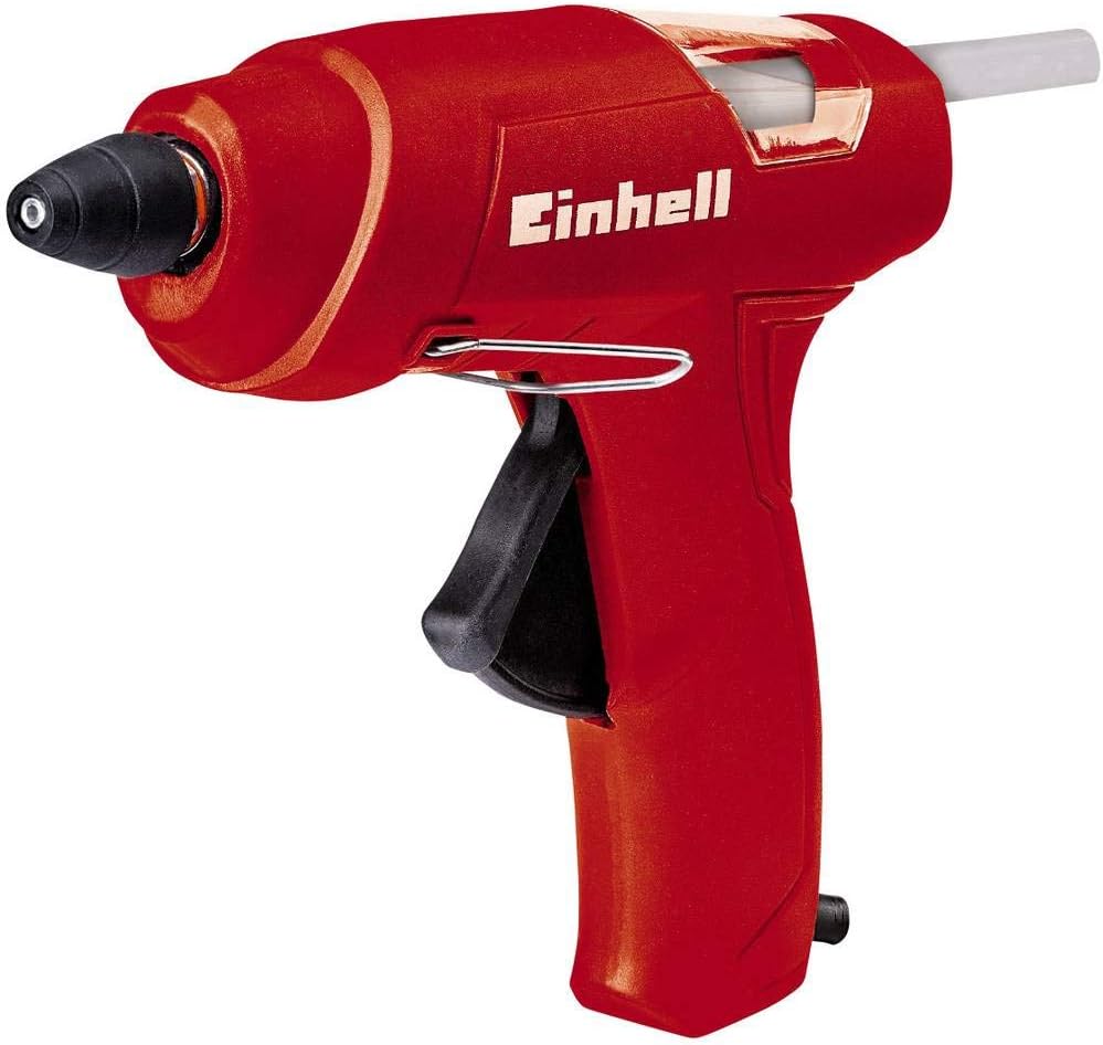 Einhell Silicone Candle Gun TC-GG 30 including mechanical glue feeding, visible window, support leg, standard, flat and extension heads and 3 glue sticks - 4522170 [Energy Grade A]