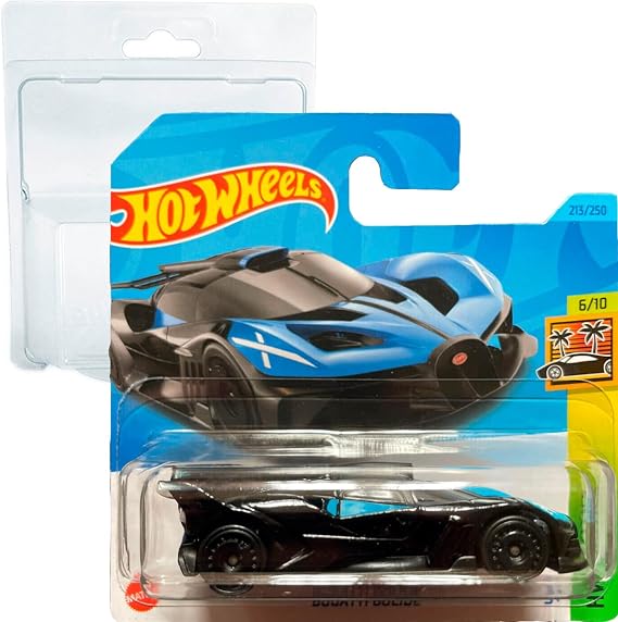 Hot Wheels - Bugatti Bolide HW Exotics 6/10 (213/250) HKG64 Kısa Kart Mattel 2023 + Blister ve Kart Koruyucu Paketi