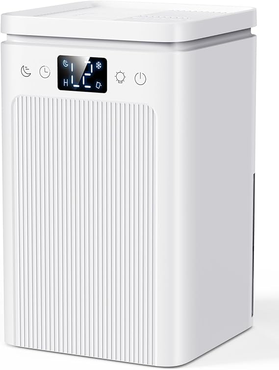 Dehumidifiers for Home, Dehumidifier for Bathroom with 2.2L Water Tank Auto-Off Sleep Mode Smart Defrost, Touch Control Small Dehumidifier for Bedroom Quiet Dehumidifiers for Drying Clothes