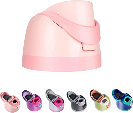 Replacement Lid for Owala Freesip, One Button Top Replacement, Leakproof BPA-Free School Water Bottle Cap Replacement Compatible with Pink Owala 24oz 32oz 40oz 16oz（Pink)
