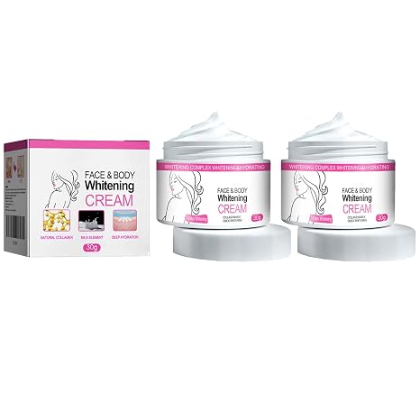 Skin Whitening Cream for All Skin Types Skin Brightening Cream Forearm Whitening Cream Body Lightening Cream Anti-Ageing for Women and Men 30 g 2 Pieces