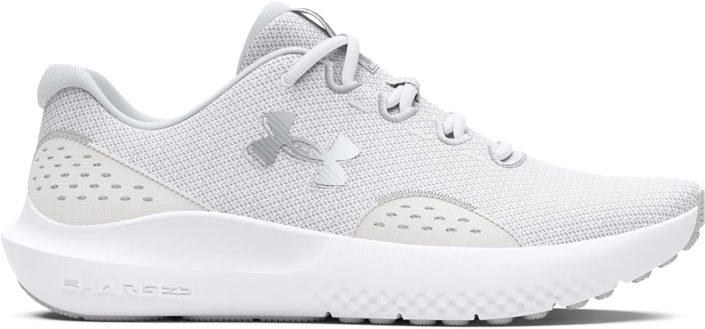 Under Armour Women's UA W Charged Surge 4, Ultra-Responsive Running Shoes, White/Grey, 3.5 UK