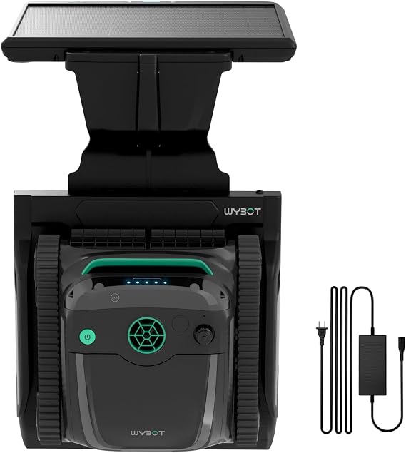 (2026 NEW) WYBOT S2 Solar Cordless Robotic Pool Vacuum, Dark Blackish