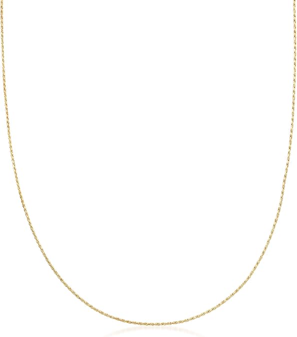 Ross-Simons 1mm 14kt Yellow Gold Adjustable Rope-Chain Necklace