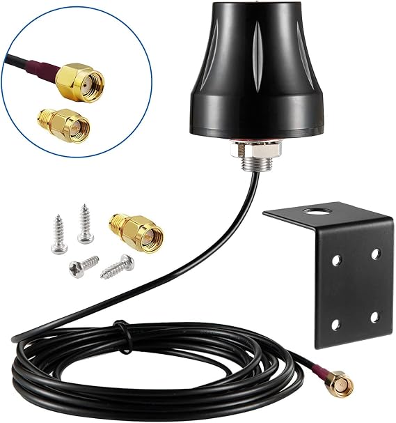 Waterproof Dual Band WiFi 2.4GHz 5GHz 5.8GHz Outdoor 5dBi RP-SMA/SMA Male Antenna for Wireless Vedio Security Camera Surveillance Recorder Vehicle Truck Rear View Backup Camera Reversing Monitor