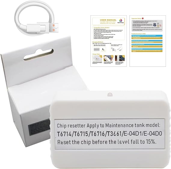 NEXTPAGE T04D1 T04D100 Maintenance Box Chip Resetter for ET-15000 ET-2700 ET-2750 ET-3710 ET-3750 ET-3760 ET-3830 ET-3850 ET-4750 ET-4760 ET-4850 ET-5150 L6160 L6161 L6170 L6171 L6190 Printer