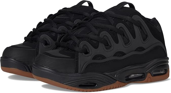 Osiris Mens D3 2001 Skate Shoe Black/Black/Gum 9