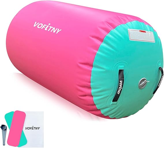 VOFiTNY Gymnastics Tumbling Equipment Air Barrel Inflatable Octagon Tumbler Roller Back-bend Trainer Cheerleading Without Pump