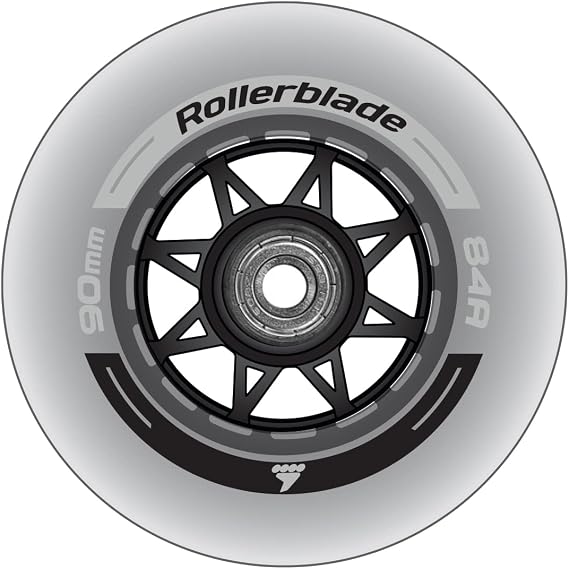 Rollerblade 90mm XT Wheelkit with SG9 Bearings, 8 Pack