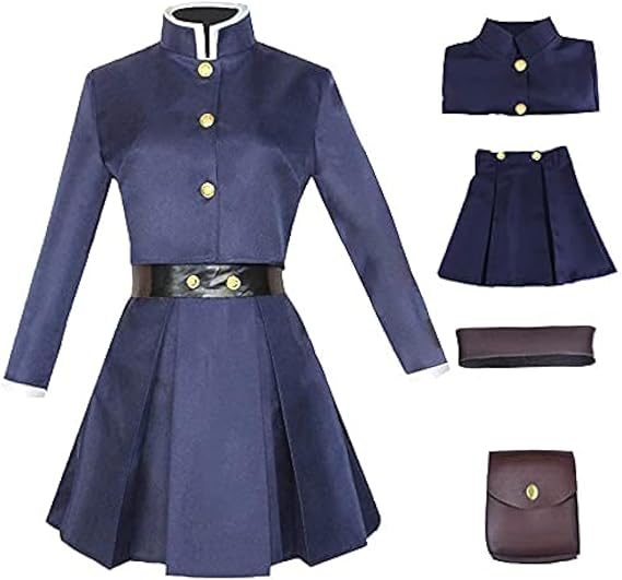 Anime Nobara Kugisaki Cosplay Zenin Maki Uniform Halloween Women Skirts Full Set Waist Bag Coat Skirt Costume