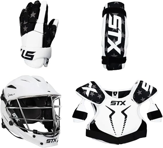 Lacrosse Unlimited 4-Piece STX Stallion 75 USA Youth Starter Set with STX Rival Jr. Helmet