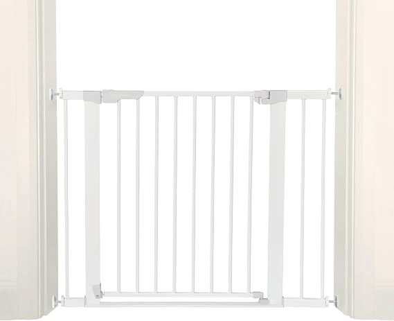 Dreambaby Infinity Baby Gate for Stairs & Doorways w/Wide Walk-Thru Door