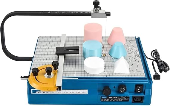 Table foam cutter, electric hot wire foam cutter with foot pedal, 0-90 angle adjustment, cutting height 140 mm