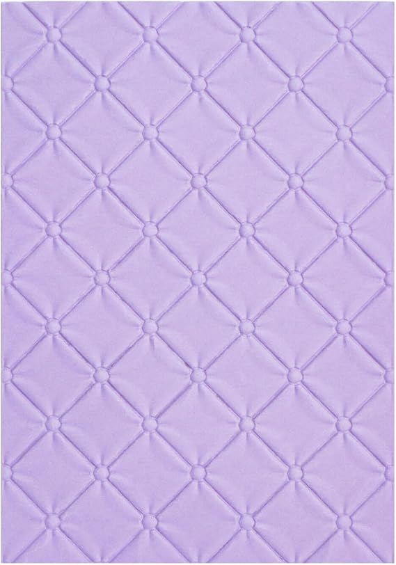 Briartw Tufted 3D Embossing Folder for Card Making,Clear Plastic Texture Fades Embossing Folder Template for Scrapbooking and Other Paper Craft