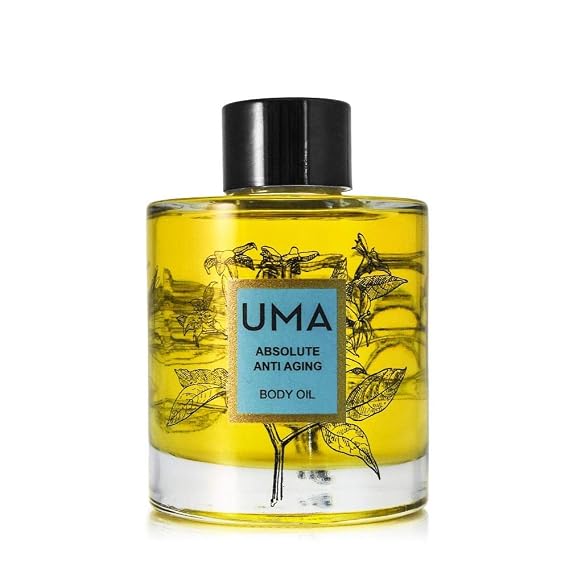 UMA Absolute Anti-Aging Body Oil | 100% natural & non-toxic | Ayurvedic Body Oil for Minimizing Wrinkle & Dark spots | For a Brighter, Firmer, Hydrating look | (3.4 fl. oz.)