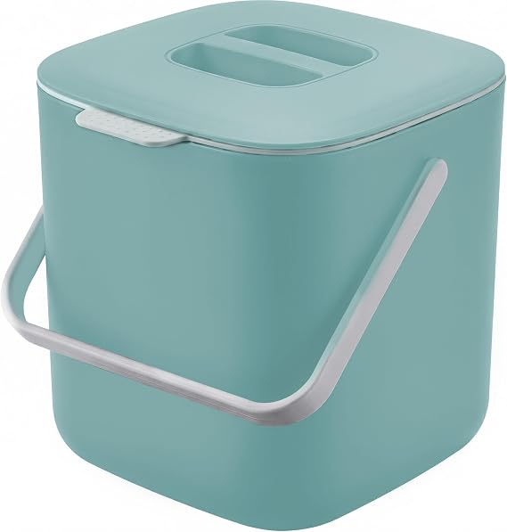 Compost Bin Kitchen, 0.7 Gal Sealed Countertop Compost Bin (Green)