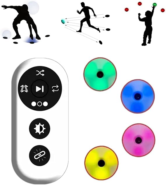 Pro Reaction Training Light, Speed Agility Reaction Equipment Flash Reflex Training System for Football, Fitness, Boxing(4)