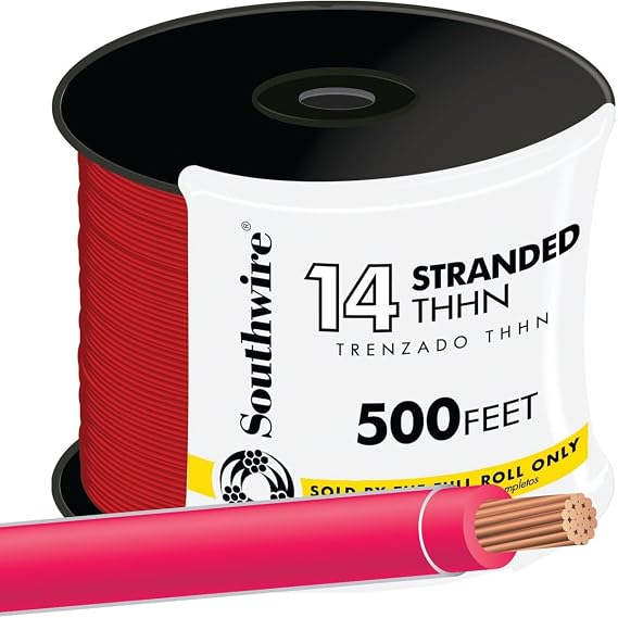 SOUTHWIRE 500 FT. 14-Gauge RED Stranded CU THHN Wire 22957558