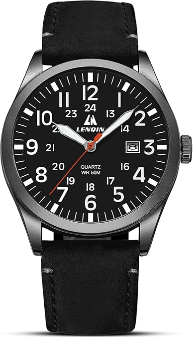LN LENQIN Mens Watches Military Sport Analog Quartz Watch for Men