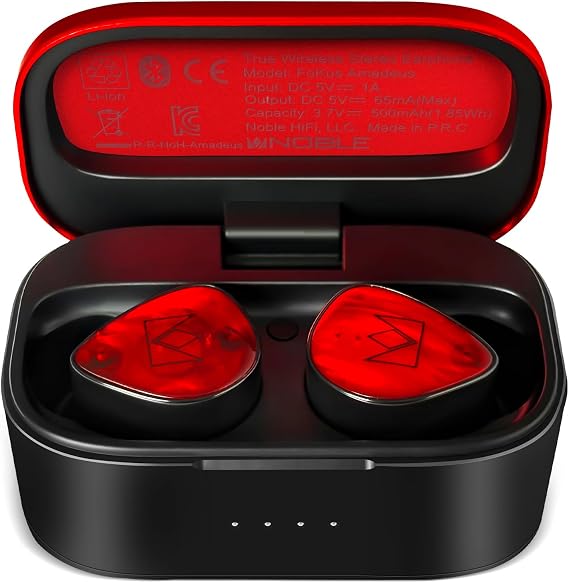 Noble Audio FoKus Amadeus True Wireless Stereo Bluetooth in-Ear Headphones with Microphone, Sound Personalization