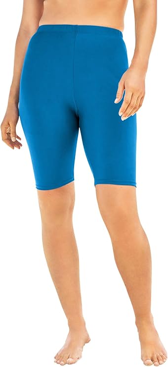 Women's Plus Size High-Waist Full-Coverage Swim Bike Short