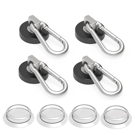 Ant Mag Magnetic Hooks 50LBS with Suction Base for Enhanced Grip 4 Pack