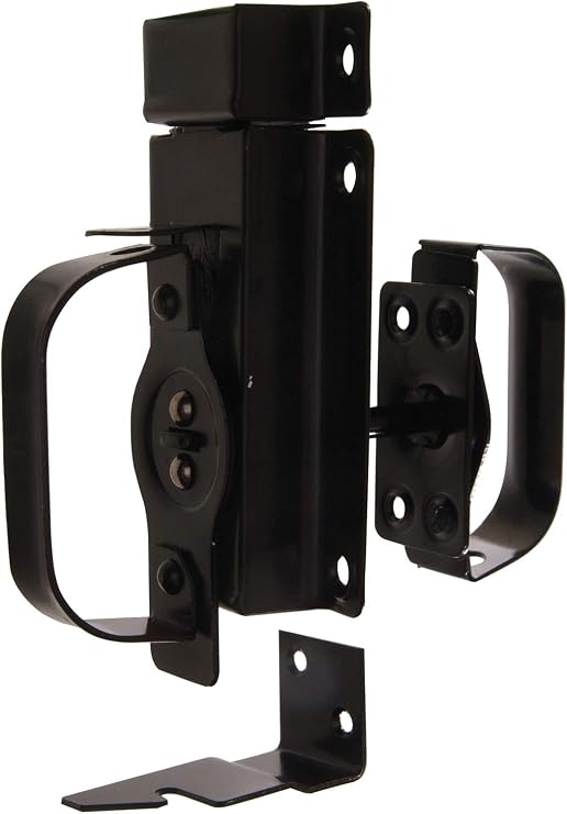 Hardware Essentials 852505 Hardware Essentials Black Swinging Door Latches - for 3/4" to 2-1/4" Door