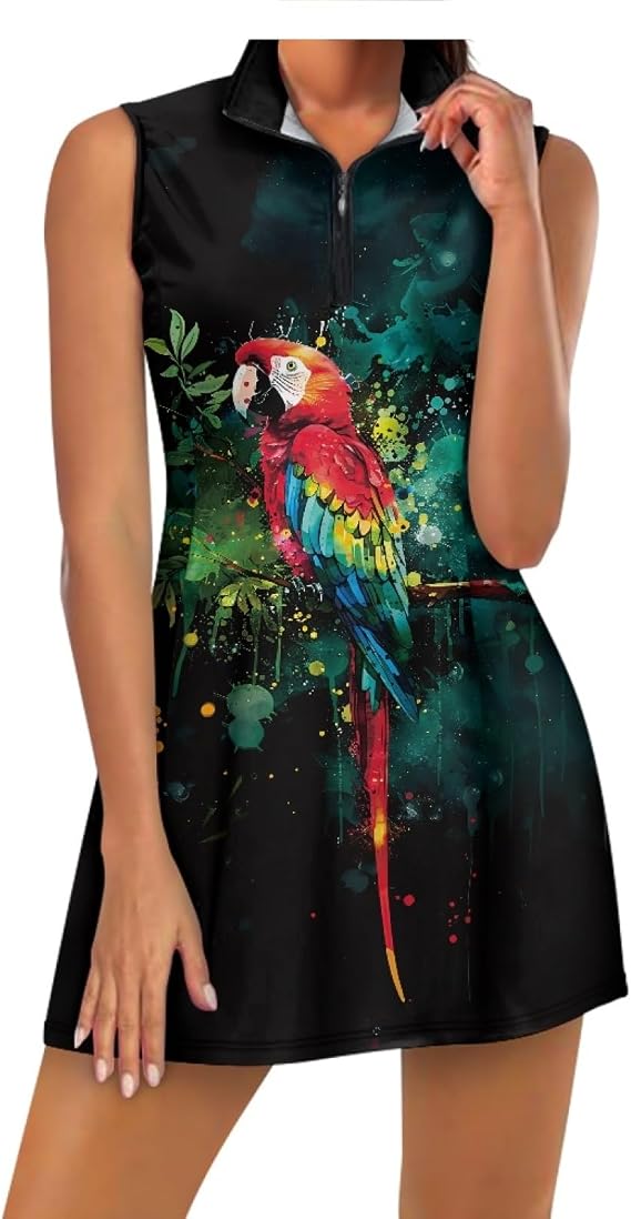 Womens Golf Dress with Shorts Golf Outfits 2 Piece