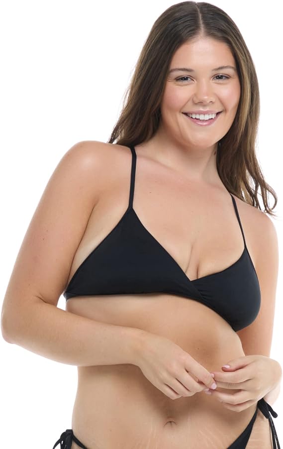 EIDON Women's Madison Fixed Triangle Bikini Top Swimsuit