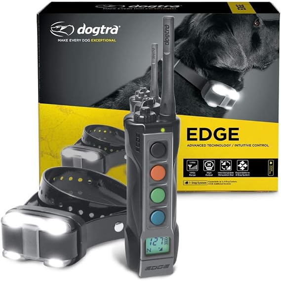 Dogtra Edge Long Range High-Output 1-Mile Waterproof 4-Dog Expandable Remote Dog Training E-Collar with LED Receiver for Professionals