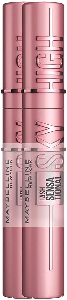 Maybelline New York Schwarze Wimperntusche für extrem lange Wimpern Lash Sensational Sky High Mascara Doppelpack Very Black 2 x 72 ml