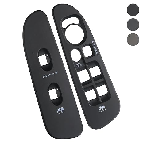 TQPONLY Door Window Switch Bezel,Front Driver and Passenger Side Compatible with 2002-2008 Dodge Ram 1500 2500 3500 Quad Cab,2006-2008 Dodge Ram 1500 2500 3500 Mega Cab Interior Accessories (Black)