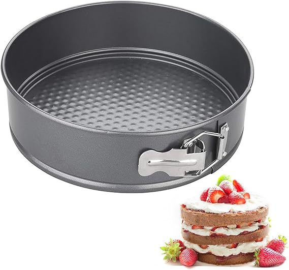 20 cm Springform Cake Tin Non Stick Cake Pan Removable Bottom Leak Proof Cheesecake Tin for Baking Brownies Cheesecake Gateaux Pie