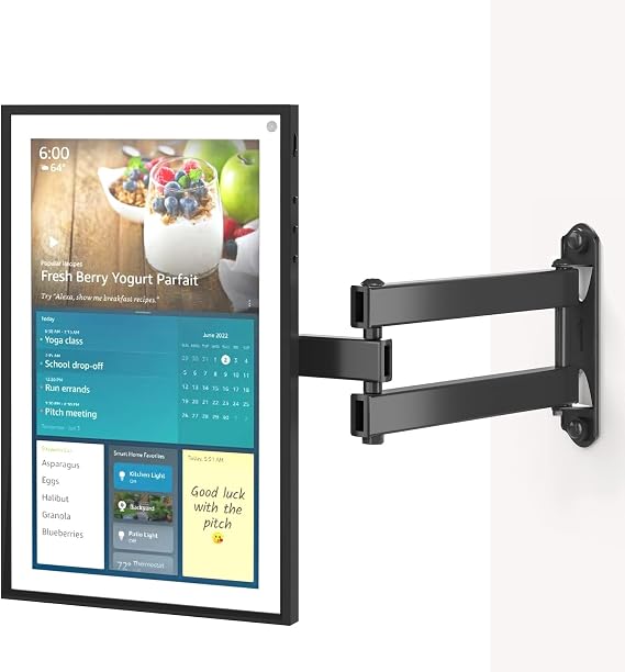 WALI Mount for Show 21, Show 15, Adjustable Wall Mounting Bracket with Heavy Duty 15 Extension Arm, Rotate Tilt Swivel for Show 21, Show 15, Holds up to 33lbs, Black