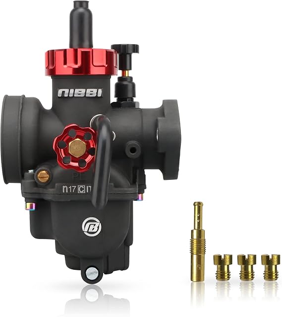 NIBBI Carburetor PE17mm, Fits 100cc 110cc Flange Motorcycle Engines, With Main Pilot jet, fits YAMAHA HONDA Apollo SSR CG GY6 ATV Pit Dirt bike Taotao