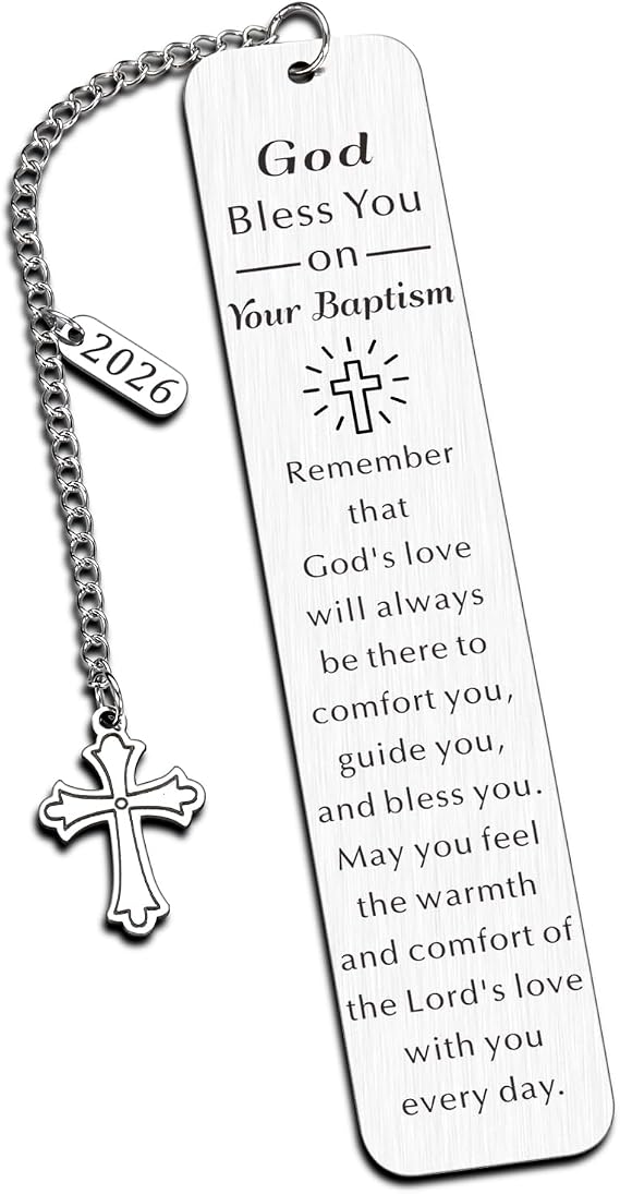 Baptism Gifts for Girl Boys 2026 Baptism Gifts for Women Men Christening Gift for Girls Boys Christian Bookmarks for Teens Boy Girls Goddaughter Godson Christmas Stocking Stuffers for Daughter Son
