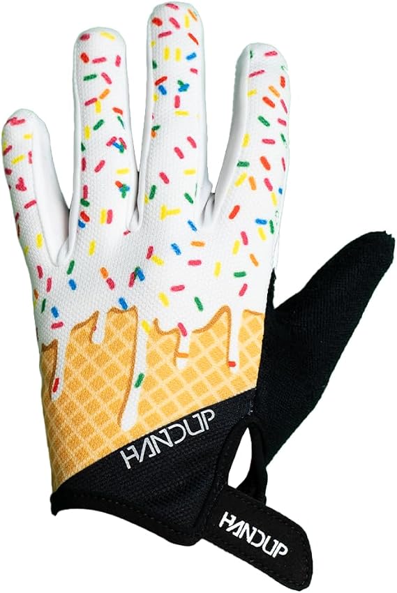 Handup Youth Full Finger Lightweight Anti-Slip Mountain Bike MTB Bicycle Enduro Downhill XC Cycling Motocross Unisex Gloves 50+ UFP Sun Protection (Scoops, Youth X-Small)