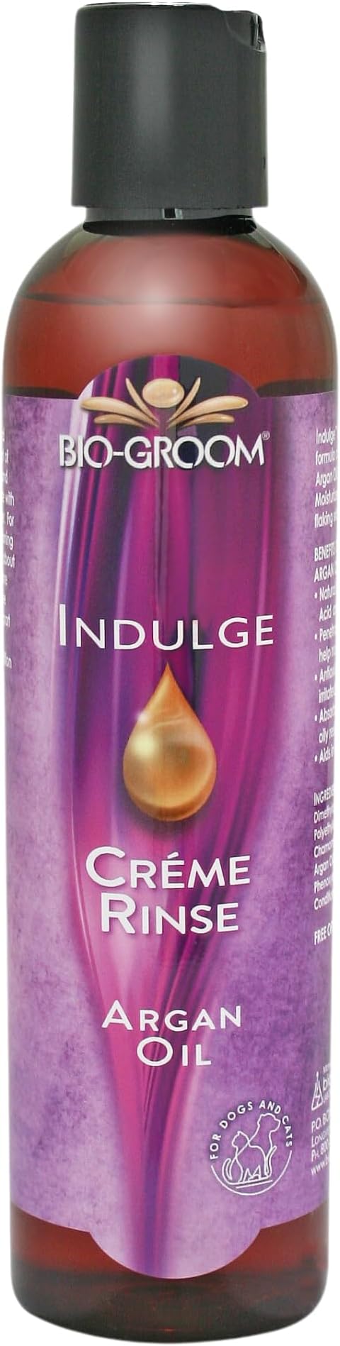 Bio-Groom Indulge Argan Oil Dog Conditioner - Deshedding Dog Bathing Supplies, Puppy Wash & Cat Grooming Supplies for Sensitive Skin, Cruelty-Free Product, Made in USA - 12 fl oz 1-Pack
