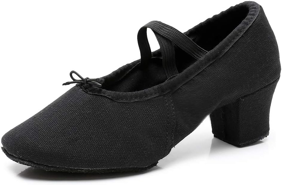Canvas Jazz Slip-On Dance Shoes for Adult Women,Model MFFBJSX