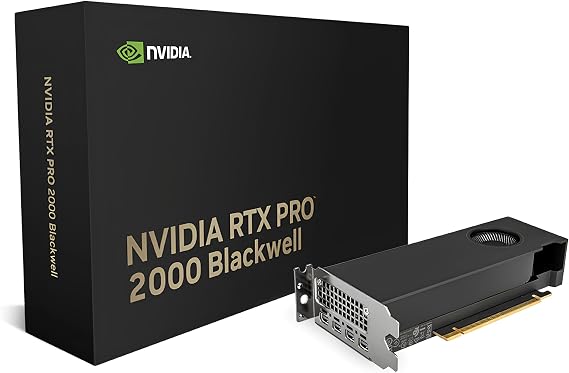 NVIDIA RTX PRO 2000 Blackwell Professional Workstation GPU — 16GB GDDR7 ECC | 4352 CUDA Cores | 4th Generation Tensor & RT Core | AI Acceleration & Graphics | PCIe Gen 5 | Dual