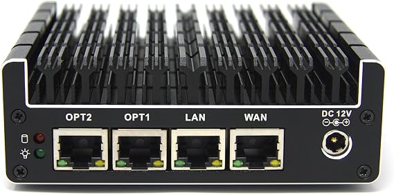 Protectli Vault FW4B - 4 Port, Firewall Micro Appliance/Mini PC - Intel Quad Core (Celeron J3160), AES-NI, 4GB RAM, 32GB mSATA SSD - Compatible with pfSense/OPNsense etc
